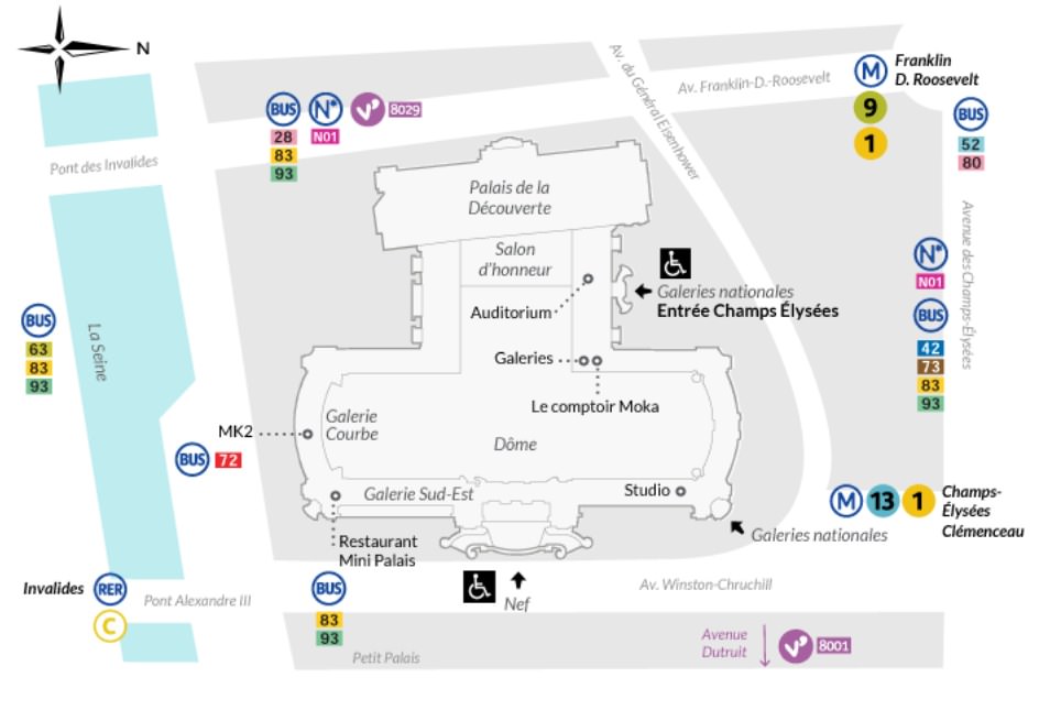 Plan d'accès Grand Palais